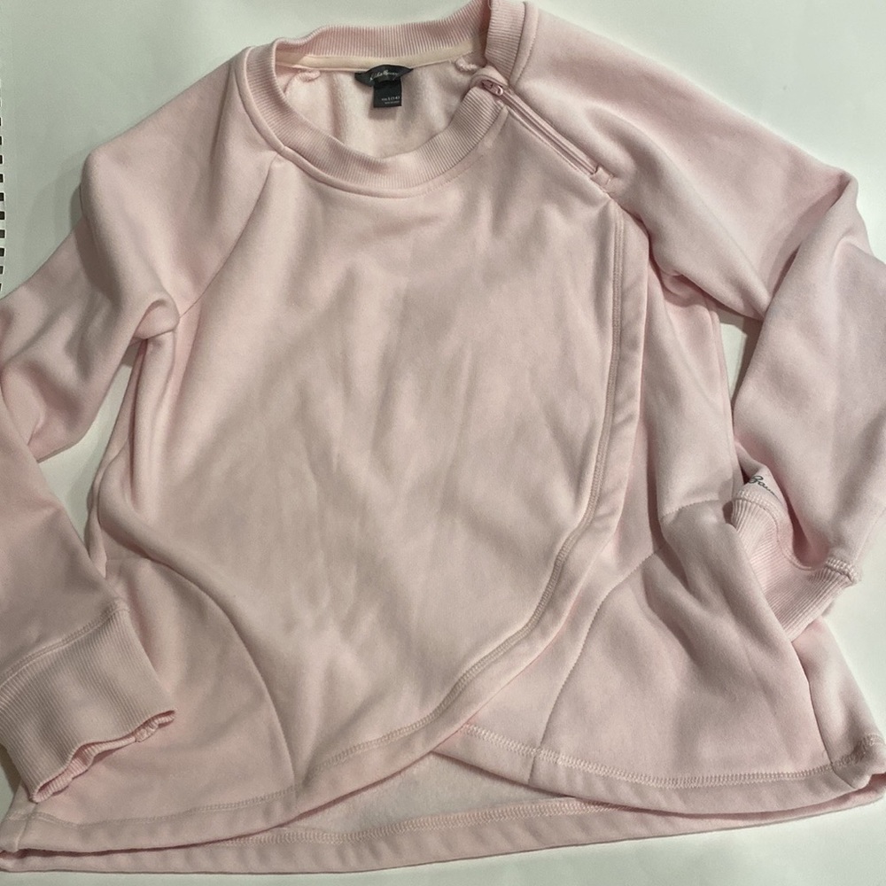 🎉HP🎉 Eddie Bauer Sweatshirt Asymmetrical Pullover crew neck soft fleece 14